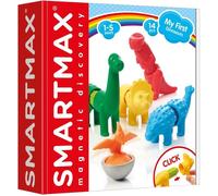 COZY - Sets de jeux de construction - Mes premiers dinosaures magnétiques, 6 animaux à assembler, dès 1 an