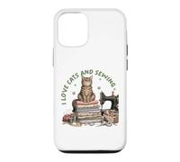 Cozy Sewing Cat Quilting Craft Lover Design Vintage Coque pour iPhone 12/12 Pro
