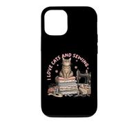 Cozy Sewing Cat Quilting Craft Lover Design Vintage Coque pour iPhone 12/12 Pro