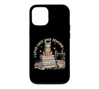 Cozy Sewing Cat Quilting Craft Lover Design Vintage Coque pour iPhone 12/12 Pro