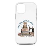 Cozy Sewing Cat Quilting Craft Lover Design Vintage Coque pour iPhone 12/12 Pro