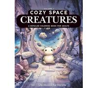 Cozy Space Creatures: A Detailed Coloring Book for Adults Featuring Whimsical Animals in Dreamlike Space Worlds