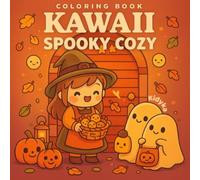 Cozy Spooky Kawaii Coloring Book for Girls Ages 4 -10: 50 Adorable Halloween -Themed Pages Featuring Cute Ghosts, Pumpkins, Witches & More in Cozy Kawaii Line Art Style