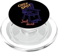 Cozy Spot Just Mine Cat Enthusiast Design PopSockets PopGrip pour MagSafe