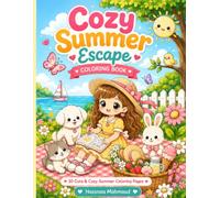 Cozy Summer Escape: Cute Cozy Kawaii Coloring Book for Relaxation