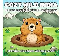 Cozy Wild India: Bold and Easy Wild Animals Coloring Book for Kids and Adults
