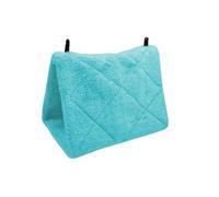 Cozy Winter Cage à oiseaux et perroquets - Grotte suspendue en peluche pour dormir et écloser (bleu, S)