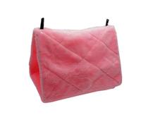 Cozy Winter Cage à oiseaux et perroquets - Grotte suspendue en peluche pour dormir et écloser (rose, M)