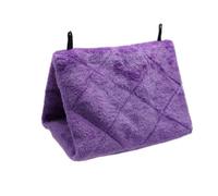 Cozy Winter Cage à oiseaux et perroquets - Grotte suspendue en peluche pour dormir et écloser (violet, L)
