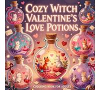Cozy Witch Valentine's Love Potions Coloring Book for Adults: Enchanted Elixirs, Romantic Brews, Magical Hearts, Mystical Apothecary, Whimsical Sorcery, Sweet Fantasies, Relaxing Creativity