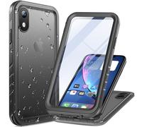 Cozycase Coque pour iPhone XR 10 Étanche Antichoc - 360 degres Incassable Militaire Rigide Intégrale Case/Bumper/Housse 【IP68 Waterproof/Imperméable】 Etui Anti Choc Eau avec Protection Camera - Noir