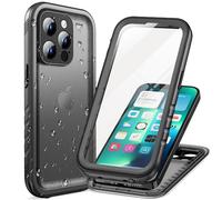 Cozycase Coque Top Antichoc Étanche 360 Integrale pour iPhone 13 Pro Max | Incassable Protection Militaire Anti Choc Shock-Proof Solide Renforcée Eau Résistante Chantier Waterproof Double Case, Noir