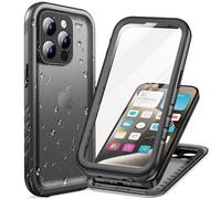 Cozycase Coque Top Antichoc Étanche 360 Integrale pour iPhone 15 Pro Max | Incassable Protection Militaire Anti Choc Shock-Proof Solide Renforcée Eau Résistante Chantier Waterproof Double Case, Noir