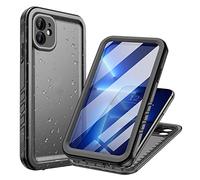 Cozycase Coque Top Antichoc IP68 Étanche 360 Integrale pour iPhone 11 | Incassable Protection Militaire Anti Choc Shock-Proof Solide Renforcée Eau Résistante Chantier Waterproof Double Case, Noir