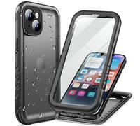 Cozycase Coque Top Antichoc IP68 Étanche 360 Integrale pour iPhone 14 | Incassable Protection Militaire Anti Choc Shock-Proof Solide Renforcée Eau Résistante Chantier Waterproof Double Case, Noir