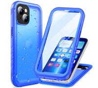 Cozycase Coque Top Antichoc IP68 Étanche 360 Integrale pour iPhone 15 Plus | Incassable Protection Militaire Anti Choc Shock-Proof Solide Renforcée Eau Résistante Chantier Waterproof Double Case, Bleu