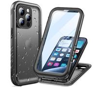 Cozycase Coque Top Antichoc IP68 Étanche 360 Integrale pour iPhone 15 Pro | Incassable Protection Militaire Anti Choc Shock-Proof Solide Renforcée Eau Résistante Chantier Waterproof Double Case, Noir