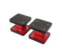 Cozyel 2pcs Pad Blocs pour Pont Elevateur, 140x150mm, Coussinets de Cric en Caoutchouc, Bloc de Cric en Caoutchouc Pied de Levage pour Lève-Voiture et Plate-Forme de Levage, Rouge
