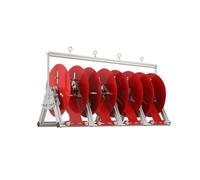 Cozyel Enrouleur de câble compact pliable en alliage d'aluminium avec 4 supports de bobine pour câbles de 6 millimètres carrés et en dessous