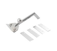 Cozyel Grattoir pour Gril à Usage intensif, Racloir de Plancha, Spatule Barbecue, avec 4 Lame de 6 po en Acier Inoxydable & Manche Ergonomique Aluminium - Usage Professionnel et Domestique