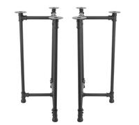 Cozyel Lot de 2 Pieds de Table industriels en Tube, Cadre de Table en métal, Pieds de Table Robustes en métal, Pieds de Meubles Noirs pour Bureaux, Tables de Chevet, Tables Vintage personnalisées