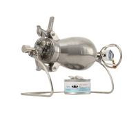 Cozyel Machine à popcorn chinoise de 1000 ml, machine à popcorn manuelle, canon à popcorn en acier inoxydable à haute pression, avec manivelle et manomètre, pour les réunions de famille, plaisir