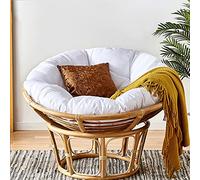 CozyGarden Hamac rond épais touffeté et rembourré, élégant, 71,1 x 71,1 cm, pour relaxation intérieur/extérieur, idéal pour terrasse, jardin et salon