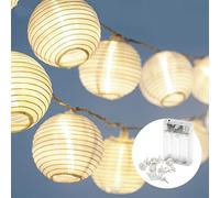 CozyHome Guirlande lumineuse exterieure pile lampions - 20 lampion LED & 7m I Minuterie à piles I Guirlande lumineuse chambre Guirlande lumineuse intérieur Fairy lights Guirlandes lumineuses noel