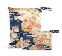 COZYhome Sac à langer étanche et lavable avec poche pour voyage, camping, plage Motif kimono japonais