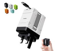Cozyhubz Charger, 2025 New 2-in-1 Compatible Fast Charger 120w,Retractable Scalable Super Fast Charger Module, for Phone, Tablet, Laptops (White)