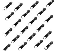 Cozylkx 20 Pièces Remplacement Métal Curseurs De Fermeture éclair pour 5# Nylon Zipper Coloré Réparer La Tête De Fermeture à Glissière(Le Noir)