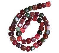 Cozylkx 48 Pièces De Perles Cubiques De 8mm, Perles en Pierre Naturelle, Perles Carrées Semi-Pierres Précieuses en Vrac, Perles D'espacement pour Collier De Bracelet à Faire Soi-Même