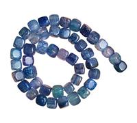 Cozylkx 48 Pièces De Perles Cubiques De 8mm, Perles en Pierre Naturelle, Perles Carrées Semi-Pierres Précieuses en Vrac, Perles D'espacement pour Collier De Bracelet à Faire Soi-Même