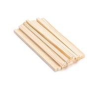 Cozylkx 50pcs Bâtons en Bois Naturel Ronds 8cm x 3.8mm, Tiges D'artisanat en Bois Non Finis pour L'artisanat, Bâtons De Sucette, Comptage