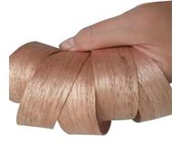 Cozylkx Bande De Chant en Bois Naturel De 10 Mètres, Bande De Bordure en Bois pour La Restauration De Meubles-20mm De Large Et 0.5mm D'épaisseur, sans Colle