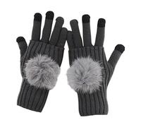 Cozylkx Gants à écran Tactile Pour Femmes, Gants Thermiques Tricotés Avec Pompons, Gants Chauds D'hiver Pour Dames, Pour Envoyer Des Sms Sur Smartphone