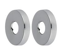 Cozylkx Lot De 2 Cache-Robinet Muraux en Acier Inoxydable, Rosace Décorative pour Tuyau d'eau, Collier De Valve Rond pour Robinetterie De Douche, ID 21mm/OD 60mm