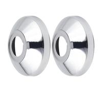 Cozylkx Lot De 2 Cache-Robinet Muraux en Acier Inoxydable, Rosace Décorative pour Tuyau d'eau, Collier De Valve Rond pour Robinetterie De Douche, ID 21mm/OD 63mm