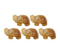 Cozylkx Mini Statue De Tortue en Cristal De Guérison, Pierre De Quartz, Tortue De Poche, Figurines De Pierres Précieuses Sculptées, Ornements d'animaux Feng Shui, Aquarium, Décoration D'intérieur