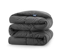 CozyLux Couette Tempérée 220x240 cm pour Lit 2 Personnes, Édredon 300GSM pour 4 Saisons, Couverture en Microfibre 240x220 pour Hiver et Automne, Chaud, Lavable en Machine, 220 x 240, Gris