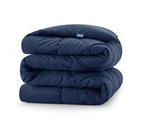 CozyLux Couette Tempérée 220x240 cm pour Lit 2 Personnes, Édredon 300GSM pour 4 Saisons, Couverture en Microfibre 240x220 pour Hiver et Automne, Chaud, Lavable en Machine, 220 x 240, Bleu Marine