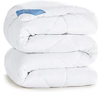 CozyLux Couette Tempérée 220x240 cm pour Lit 2 Personnes, Édredon 300GSM pour 4 Saisons, Couverture en Microfibre 240x220 pour Hiver et Automne, Chaud, Lavable en Machine, 220 x 240, Blanc