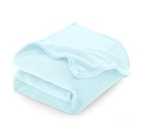 CozyLux Plaid Polaire Couverture Flanelle 220x240 cm, Couverture lit 2 Personnes 240x220 cm,Grande Taille Jeté de Canapé, Couverture Chaude et Douce en Peluche, 220 x 240 cm Bleu Clair