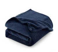 CozyLux Plaid Polaire Couverture Flanelle 220x240 cm, Couverture lit 2 Personnes 240x220 cm,Grande Taille Jeté de Canapé, Chaude et Douce en Peluche, 220 x 240 cm, Bleu Marine