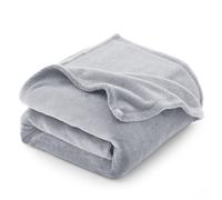 CozyLux Plaid Polaire Couverture Flanelle 220x240 cm, Couverture lit 2 Personnes 240x220 cm,Grande Taille Jeté de Canapé, Couverture Chaude et Douce en Peluche, 220 x 240 cm Gris