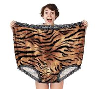 COZYMATE Big Undies Cadeau Amusant Gros sous-vêtements Maman sous-vêtements Grande Taille Culotte éléphant Blanc Cadeau Blague pour Femme Homme, Tigre, Taille Unique