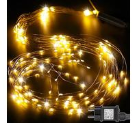 Cozymeow Guirlande Lumineuse 2M 400 LED Guirlande avec Prise, Minuterie, Télécommande, 8 Modes Lumières de Noël Étanche Guirlande Lumineuse Cascade pour Sapin de Noël Intérieure Extérieure Décoration