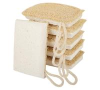 COZYMIRE 6 Pièces 100% Eponge Naturelle Eponge Vaisselle Naturelle Reutilisable Lavable Compostable Loofah et Cellulose Dégradable Anti-Rayures Double Face