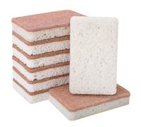 COZYMIRE 8 Pièces Eponge Vaisselle Eponge Naturelle Reutilisable Lavable Compostable Sisal et Cellulose Dégradable Anti-Rayures Double Face