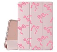 CozyNestCY Coque pour iPad Pro 6e/5e/4e génération - Motif nœud papillon rose - Coque pour iPad 12,9 pouces - Mise en veille/réveil automatique - Belle coque esthétique anti-rayures et antichoc avec